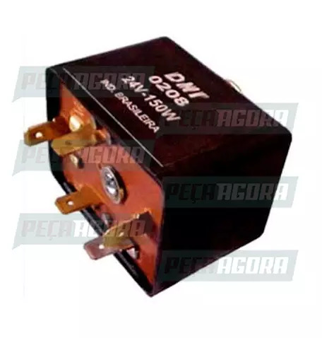 RELE COMUTADOR DE FAROL PARA SCANIA/FIAT 5 TERMINAIS  COM SUPORTE  150W 24V DNI 