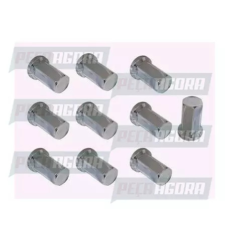 CAPA PORCA RODA UNID.  CROMADA SEXTAVADA LONGA 30 TRACAO EXTRA (456677)