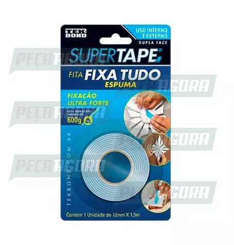 FITA ESPUMA DUPLA FACE 12MMX1,5M TEKBOND (448030)