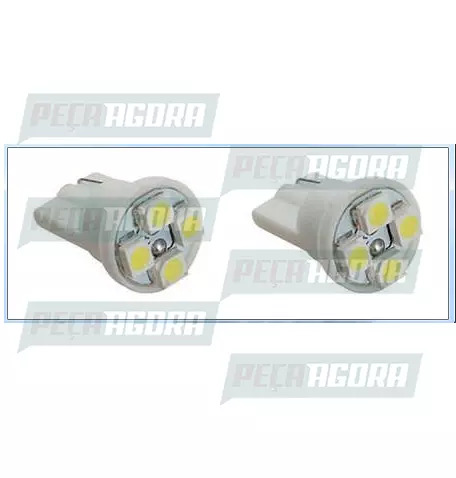 PAR LAMPADA IMPORTADA LED ESMAGADA 12V 04 LEDS BRANCO (PAR) (426962)