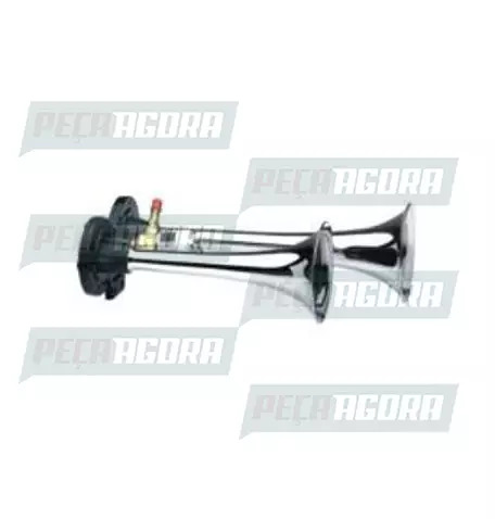 BUZINA SOLENOIDE AR METAL CROMADA 24V VTO (424320)