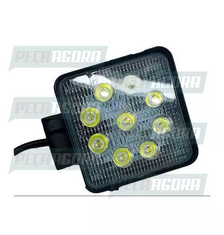 FAROL MILHA QUADRADO 110X110X50 MM COM  9 LEDS 3 W TOP (452641)