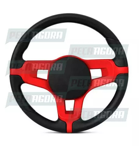 VOLANTE 380MM JETTA SPORT SEM CUBO UNIVERSAL VERMELHO (444437)