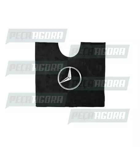 TAPETINHO PELUCIA CHINIL MEIA LUA MOTORISTA 55X50 MB PRETO (441841)