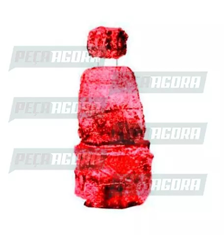 CAPA PELUCIA CHINIL BANCO C/LOGO VW 2000 SO CARONA GAUCHA VERMELHA (446295)