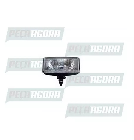 FAROL MILHA RETANG.LISO BRANCO 152X76MM CRISTAL ABS COM ARO (455108)