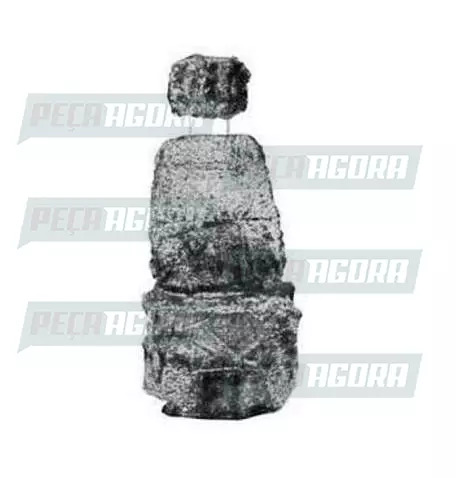 CAPA PELUCIA CHINIL BANCO S/LOGO VW TITAN SO MOTORISTA GAUCHA CINZA (457521)