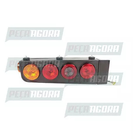 LANTERNA TRASEIRA KIT 2000 METALIZADA COM ABA ESQUERDO PRADOLUX PL2040 (457678)