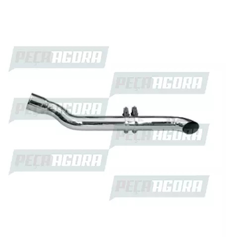 TUBO TERMINAL CURVO CROMADO 5,5'' LONGO ESQUERDO (KIT MERCEDES BENZ AXOR) FABBOF