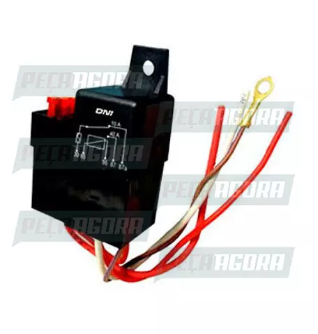 RELE AUXILIAR UNIVERSAL SOQUETADO 5 TERMINAIS  COM SUPORTE  40/30A 24V DNI 0209 