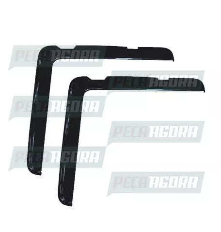 PAR PAR CALHA CHUVA DAF XF EM ''L'' - PRETO ORIGINAL (445915)