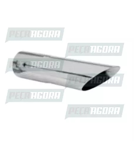 TUBO TERMINAL RETO CROMADO 4,5'' 443MM AMERICANA (446792)