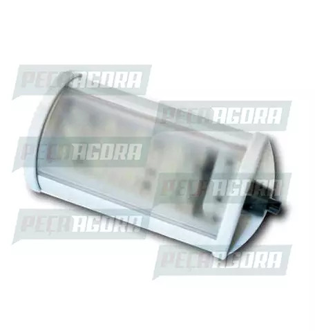 LANTERNA UNIVERSAL 12 LEDS AZUL PEQUENA COM BOTAO 24V (448649)