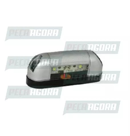 LANTERNA PLACA PALITINHO CINZA LED BIVOLT ACRILICA RN (456494)