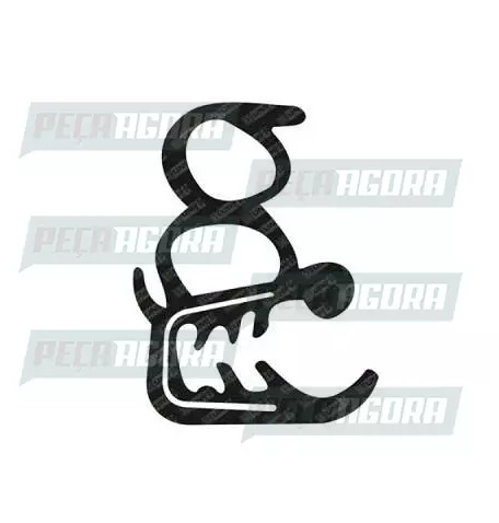 BORRACHA PORTA FORD CARGO TODOS COM ABA 4,50MTS MODELO ORIGINAL (UN) UNIFLEX (44