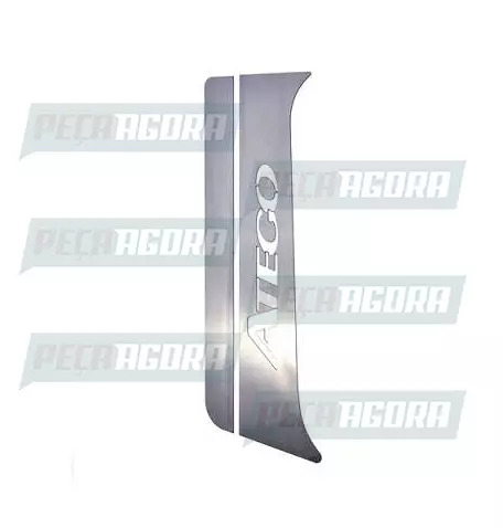 PAR ACABAMENTO COLUNA PORTA INOX MERCEDES BENZ ATEGO COM LOGO FABBOF (459243)