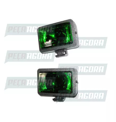 PAR FAROL MINI RETANGULAR VERDE FORT LUZ (420672)
