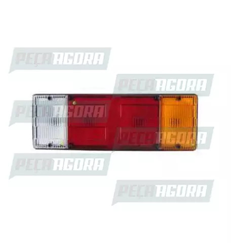 LANTERNA TRASEIRA PARA IVECO EUROTECH COM CHICOTE 5 VIAS ANTIGO DIREITO PRADOLUX