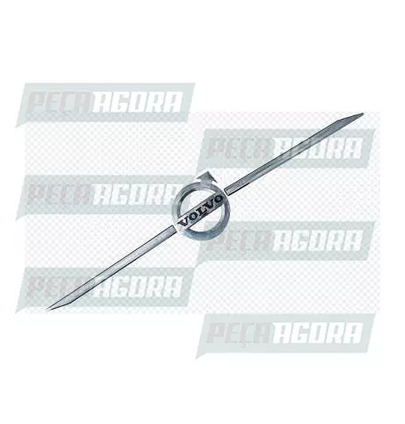 EMBLEMA LOGO GRADE VOLVO FH 2010/14 PLASTICO DIAGONAL COMO BRILHANTE (21089179/2