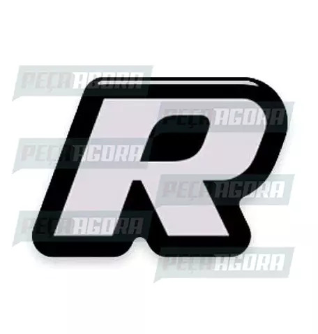PAR EMBLEMA RESINADO QUALIDADE ORIGINAL ''R'' LATERAL (424098)