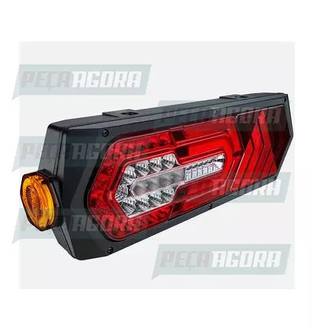 LANTERNA TRASEIRA CARRETA TURN COM LED BIVOLT DIREC.SEQUENCIAL/POS.DUPLAS FIX.SU