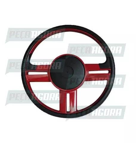 VOLANTE 380MM ACTION SPORT SEM CUBO UNIVERSAL VERMELHO (444609)