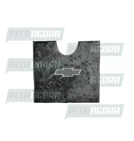 TAPETINHO PELUCIA CHINIL MEIA LUA MOTORISTA 55X50 CHEVROLET CINZA (441828)