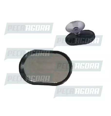 ESPELHO BIONICO COM VENTOSA OVAL PRETO (459350)