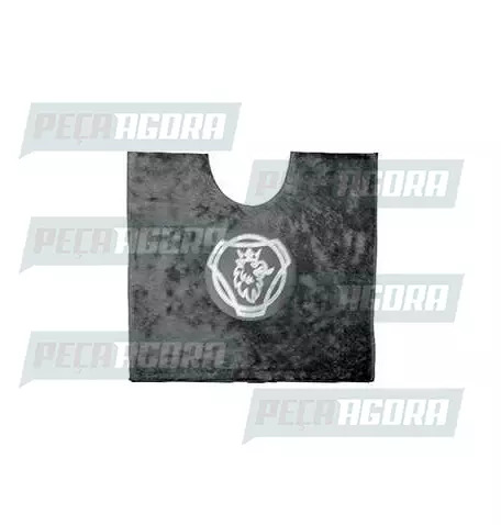 TAPETINHO PELUCIA CHINIL MEIA LUA MOTORISTA 55X50 SC CINZA (441844)