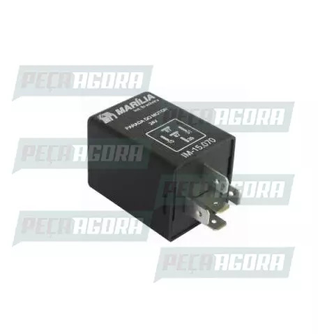 RELE PARADA DE MOTOR MB 5 TERMINAIS COM SUPORTE 24V MARILIA (3885457305)