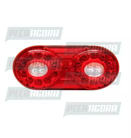 LANTERNA TRASEIRA CARRETA RANDON 2015 COM 28 LEDS NOVA 24V ACRILICO DIREITO PRAD