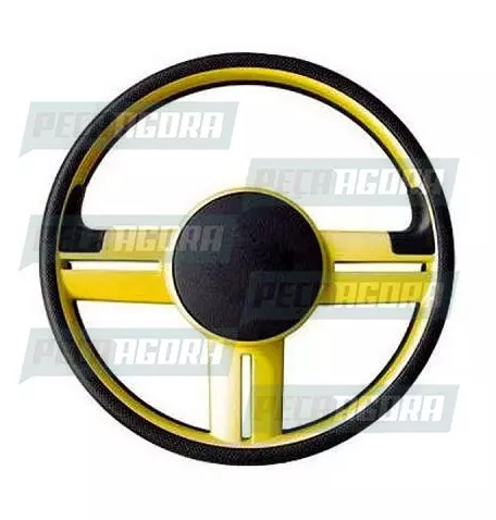 VOLANTE 380MM ACTION SPORT SEM CUBO UNIVERSAL AMARELO (444610)