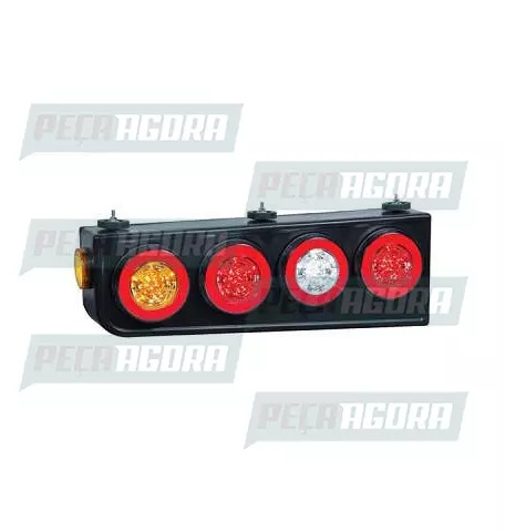 LANTERNA TRASEIRA CARRETA LEDS UNIVERSAL 24V HALO LIGHT ESQUERDO (453118)