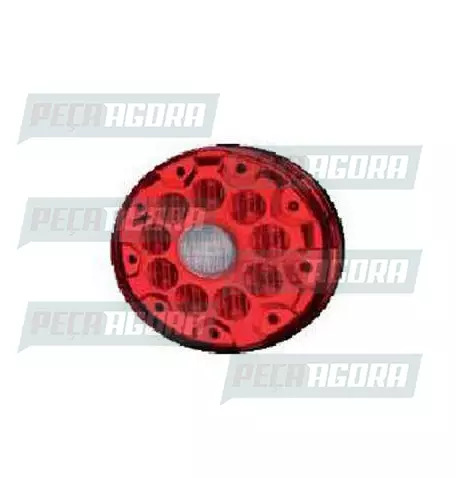 LANTERNA TRASEIRA LED NOMA POSICAO/FREIO/RE BICOLOR 24V BRASLUX (443054)