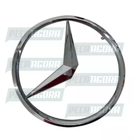 EMBLEMA LOGO ESTRELA GRADE CROMADA MERCEDES BENZ ATEGO SEM TELA (455246)