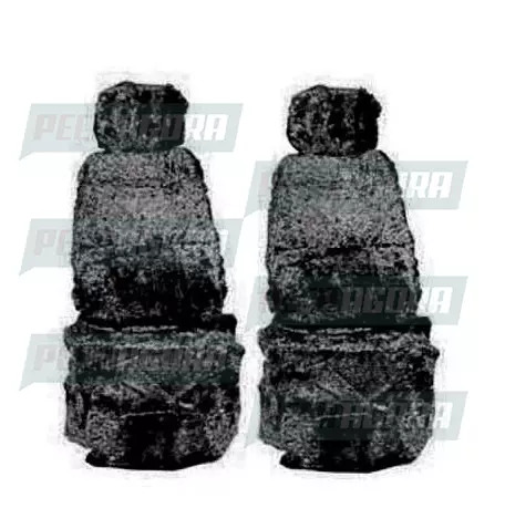 CAPA PELUCIA CHINIL BANCO C/LOGO VOLVO VERMELHA MOTORISTA/CARONA GAUCHA PRETA (4