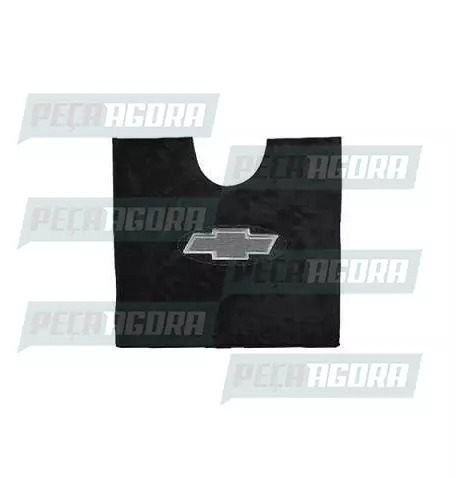 TAPETINHO PELUCIA CHINIL MEIA LUA MOTORISTA 55X50 CHEVROLET PRETO (441829)