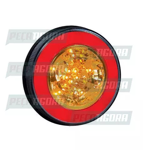 LANTERNA TRASEIRA LEDS 2 FUNCOES POSICAO/PISCA 24V HALO LIGHT VM/AM PL0806 (4531