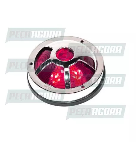 LANTERNA ESTRIBO CROMADA 03 JANELAS - VM RN (456452)