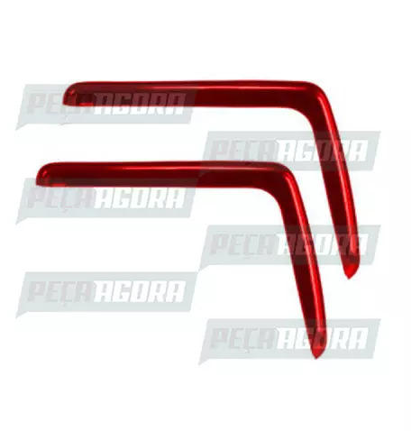 PAR PAR CALHA CHUVA MERCEDES BENZ 1935/1941 BICUDO INTEIRA MEDIA - VERMELHO FABB