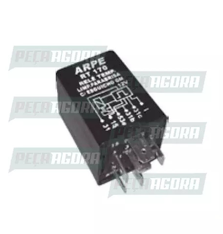 RELE TEMPORIZADOR 6 TERMINAIS 12V LIMPADOR PARA-BRISA GM CAMINHONETE SEM SUPORTE