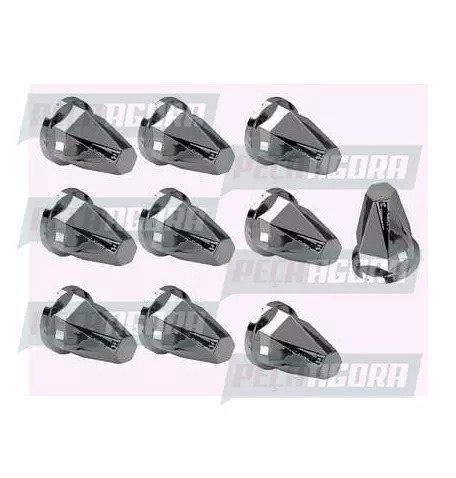 CAPA PORCA RODA UNID.  CROMADA DIAMANTE 33 TRACAO (449134)