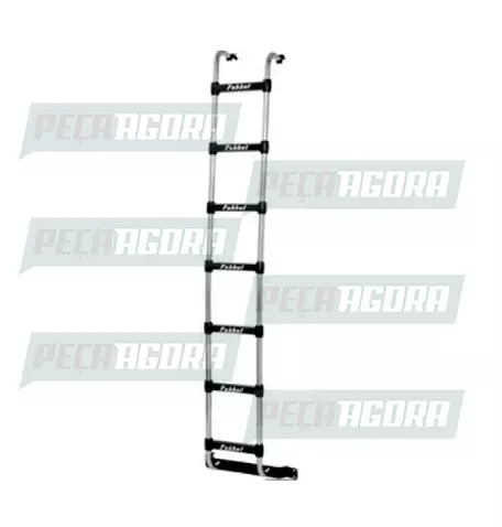 ESCADA TRASEIRA VOLVO FH 15/16 XL 2435MM 7 DEGRAUS SEM FURO PRETO FABBOF (446697