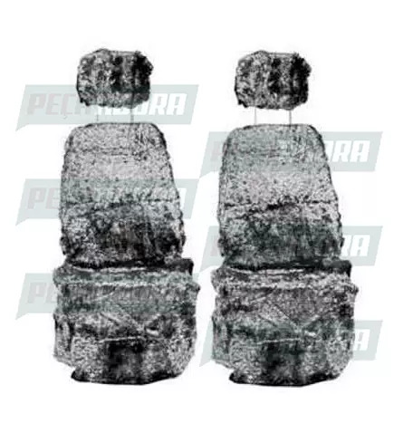 CAPA PELUCIA CHINIL BANCO C/LOGO VW CONST 2 BCO GAUCHA CINZA (446317)