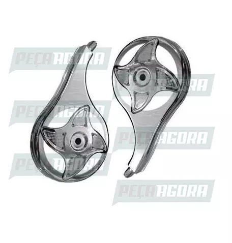 PAR CALOTINHA CROMADA PLASTICA ESTRELA CRISTAL RODOAR (NF 1343)