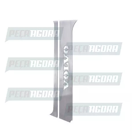 PAR ACABAMENTO COLUNA PORTA INOX VOLVO FH 2015... (454612)