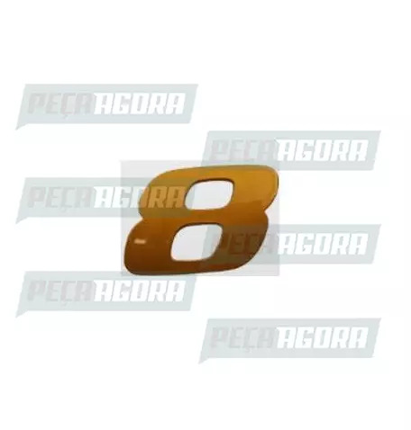 EMBLEMA DOURADO ADESIVO MB ATEGO AXOR ''7'' (9438171814,)