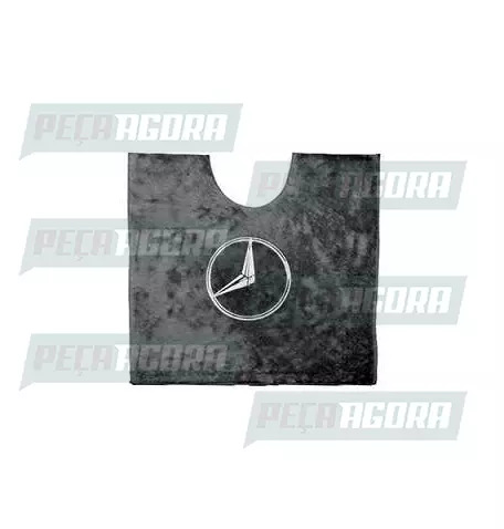 TAPETINHO PELUCIA CHINIL MEIA LUA MOTORISTA 55X50 MB CINZA (441840)