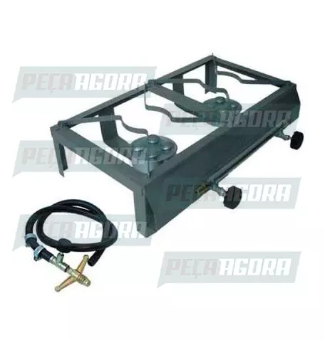 FOGAO 2 BOCAS TURBINADO COM MANGEIRA E ADAPTADOR (449082)