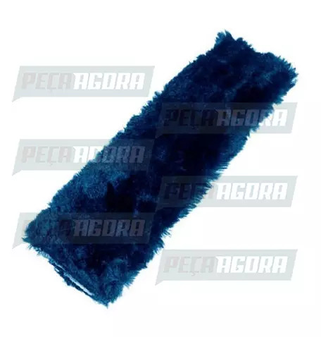 PROTETOR CINTO SEGURANCA PELUCIA CHINIL 30 CMS AZUL COM ESPUMA (445234)
